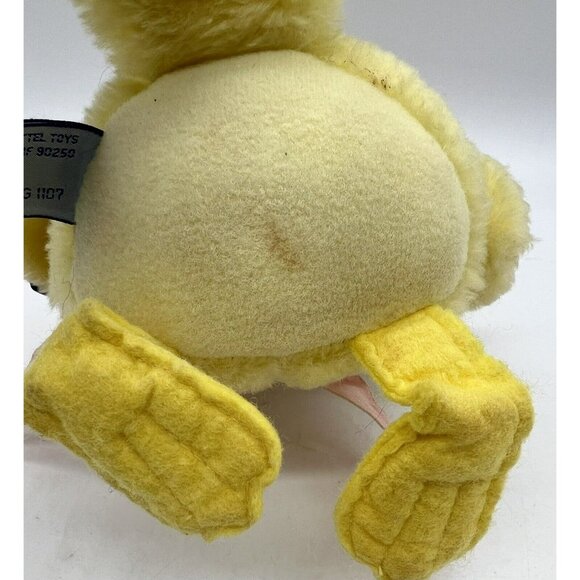 Vintage Emotions Mattel Duck Plush Straw Hat Flowers Blue Eyes Stuffed 7 inch - Picture 6 of 11